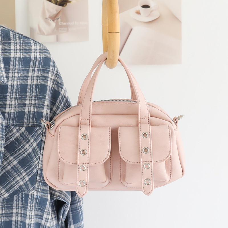 2025S designer Korean version casual handbag small square women versatile texture soft leather shoulder French stick niche simple crossbody bag