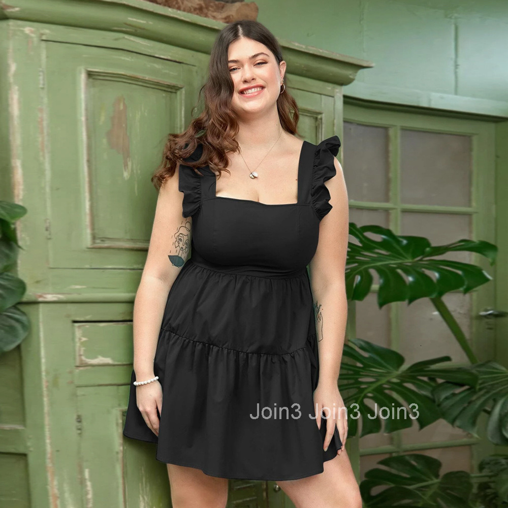Large Womens Spring/summer Waistband Sleeveless Tank Top Cake Dress Elegant Dress