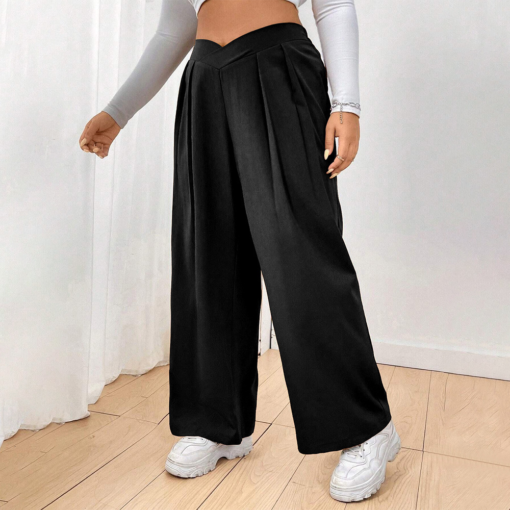 Womens Loose Casual Pants Comfortable Home Pants Solid Color Casual Wide Leg Sports Pants