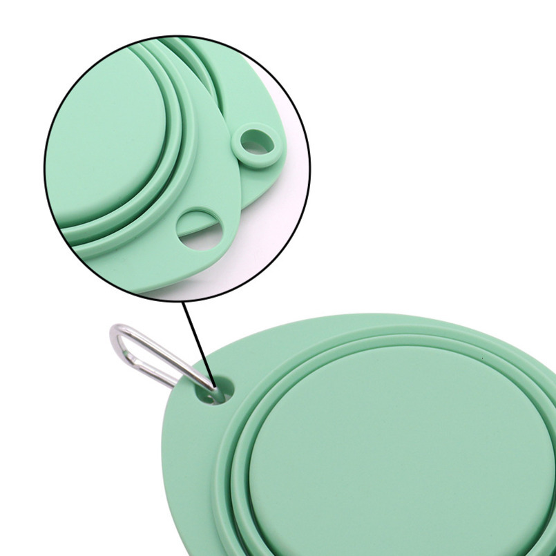 Dog Basin Anti Spill Pet Double 2 Use Water Bowls Silicone Folding Supplies Cat Bowl Dog Food Bowl