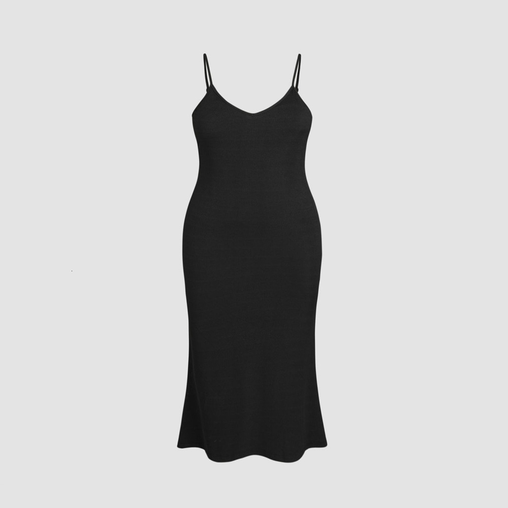 New Base Tight Vest Skirt with Mid Length Hip Hugging Solid Color Sleeveless Large Skirt Camisole Skirt