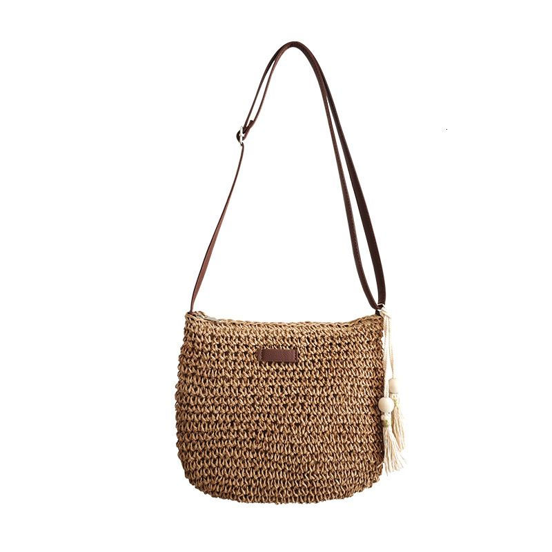 2025S designer summer new ins simple trend hand crossbody fashion vacation beach forest grass woven women bag