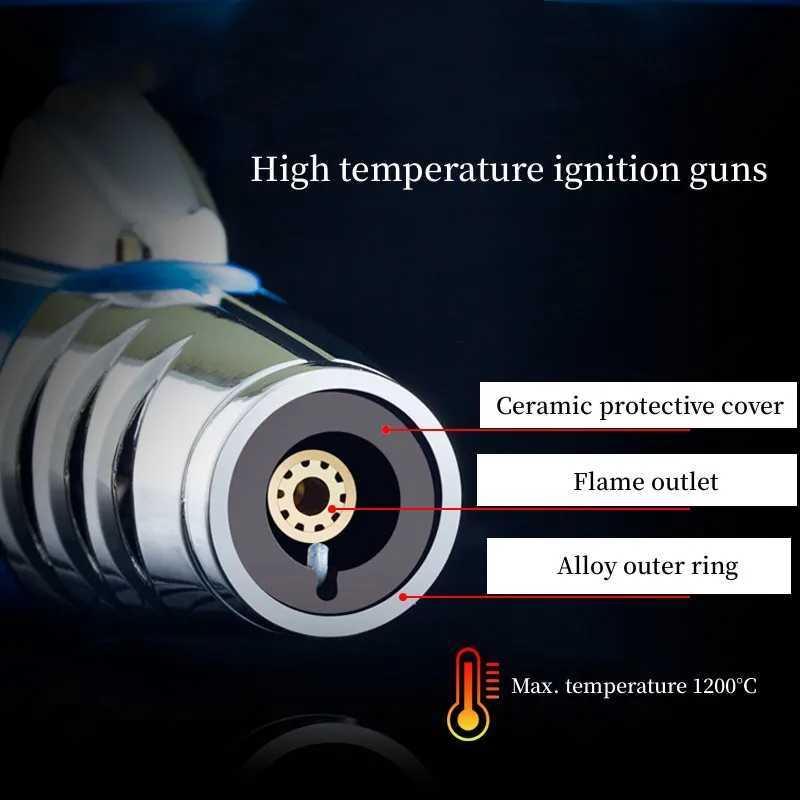 Jobon Cigar Lighter Mini Ignition Gun Gas Lighters Smoking Gadgets Butane Torch Lighter Kitchen Lighter Very Cool Gift For MenT250516