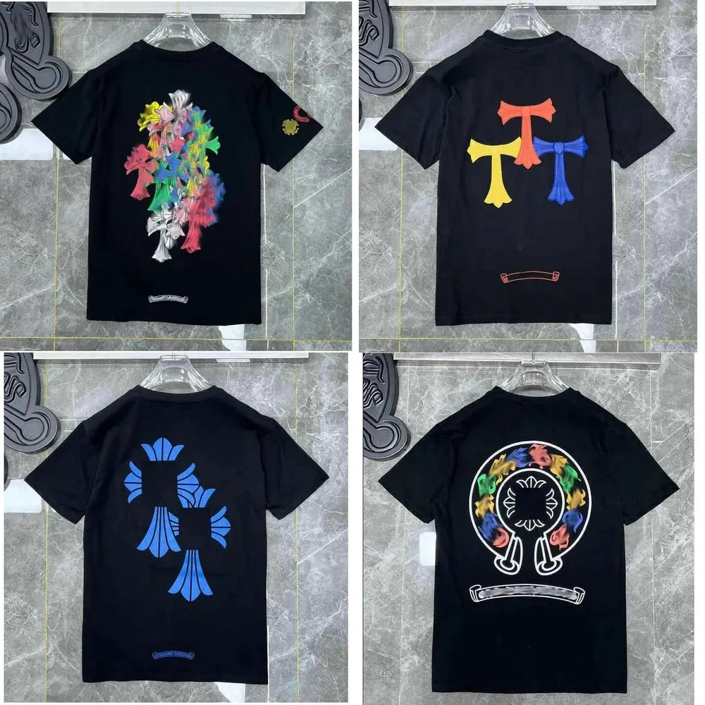 Men's Designer t shirt Graphic Tee Hip Hop Street Wear Cotton Casual Applique Fabric Embroidered Loose Short Sleeve Clothes
