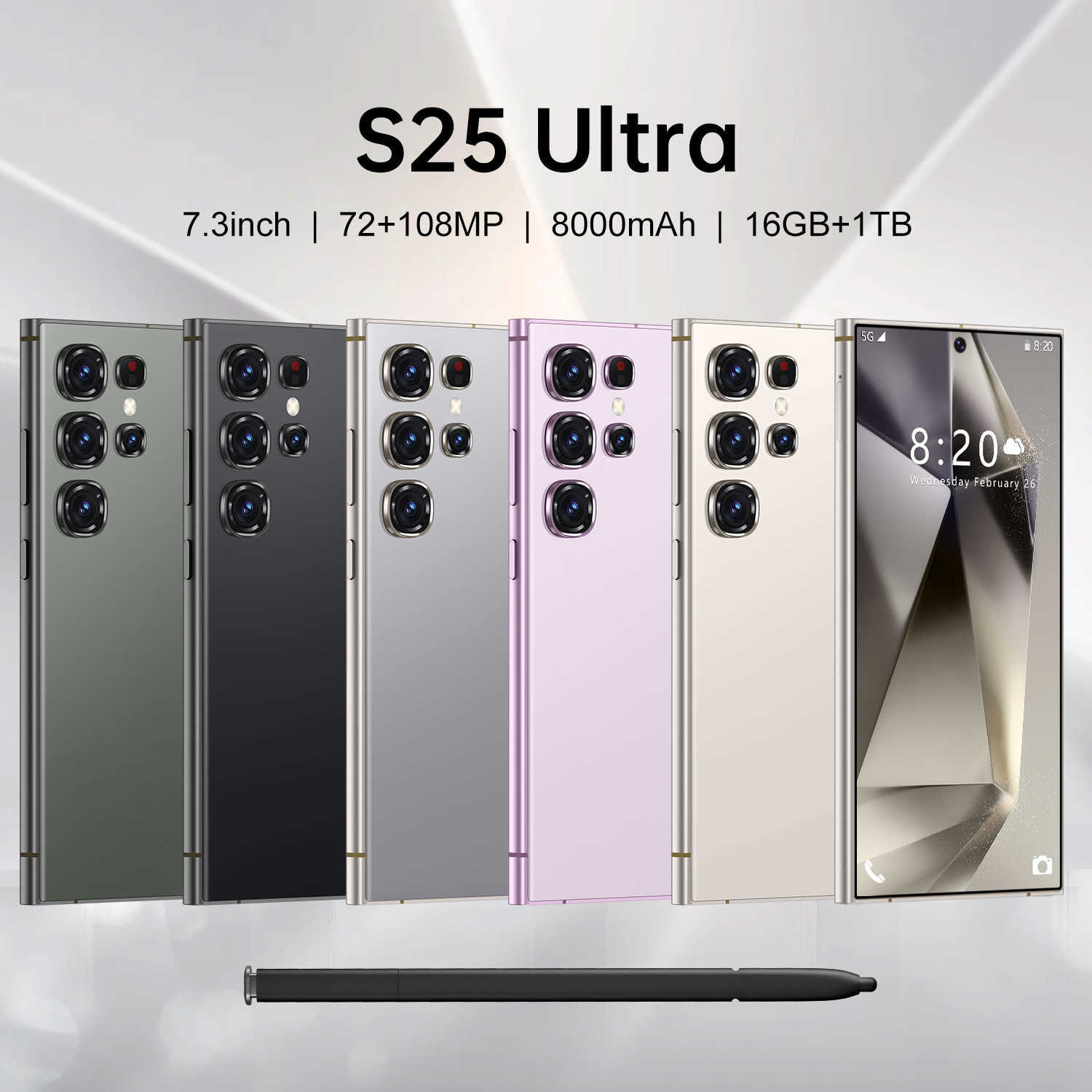 2025 New S25 Ultra 7.3-inch 4+64G Fast Charging Android Smartphone R250516