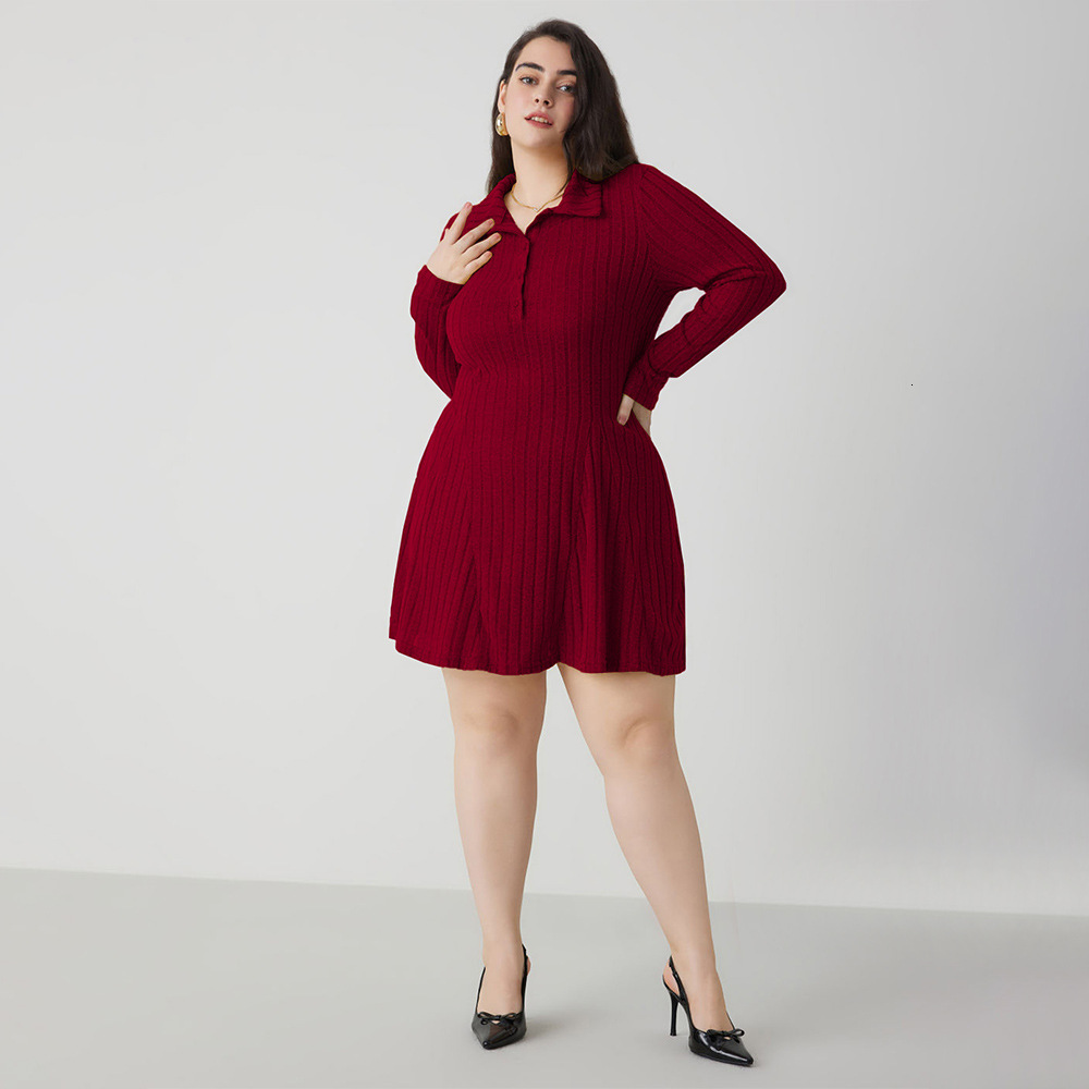 Womens Clothing Queen Commuting Style Red Dress Autumn/winter Fashion Versatile A-line Short Skirt