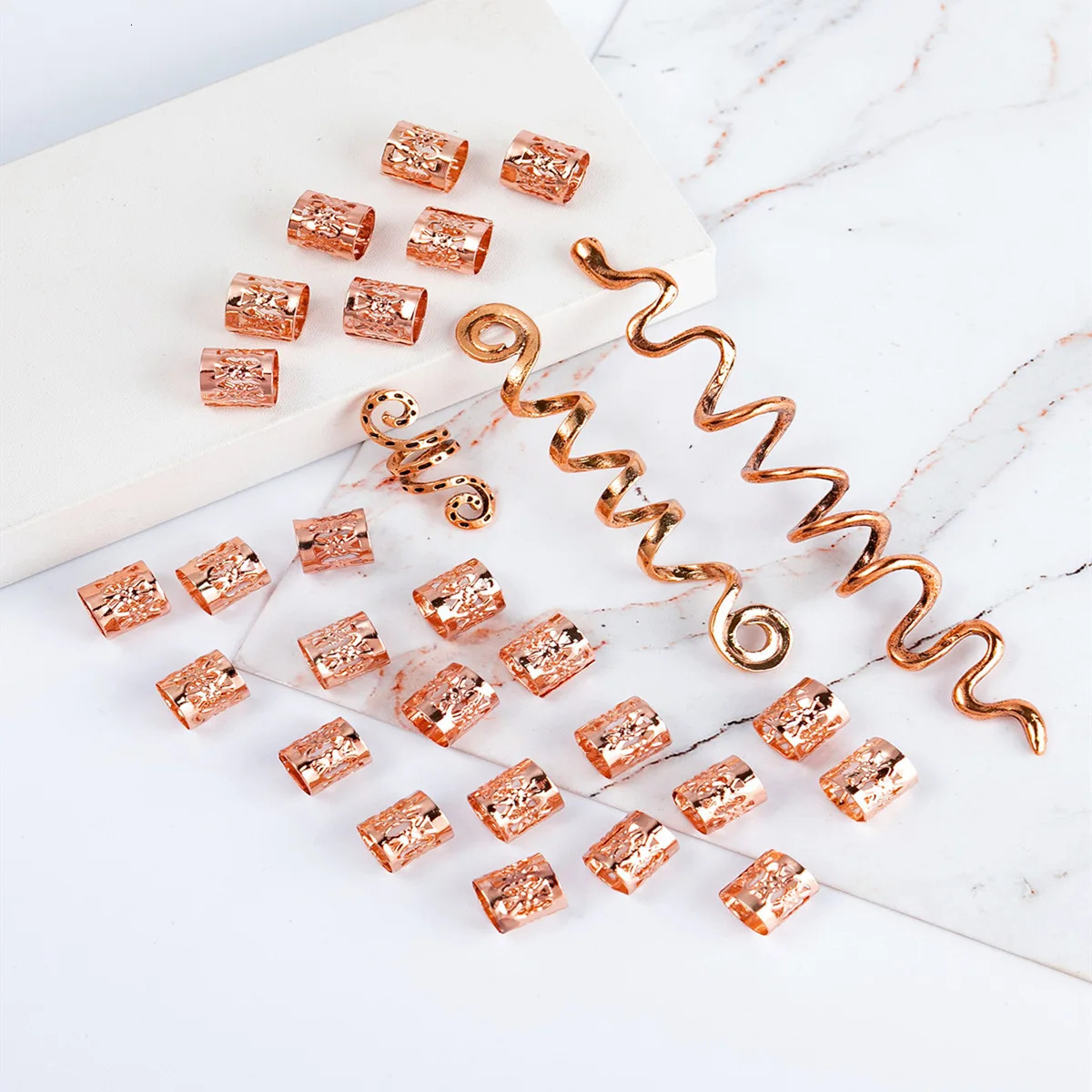 28PCS European and American Viking Celtic knot retro ethnic style spiral snake shaped dirty braid hair clip accessories 250515
