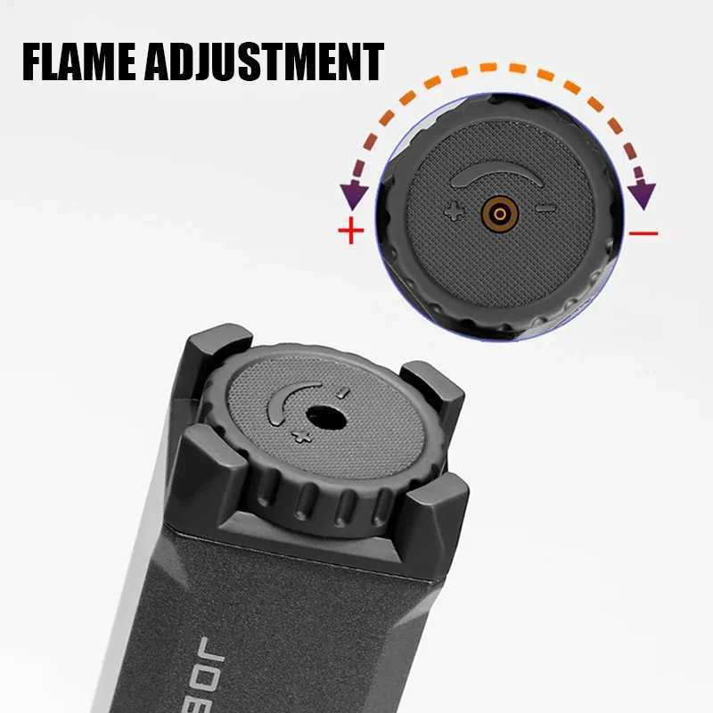 New JOBON Metal Outdoor Windproof Turbine Torch Strong Fire Power Blue Flame Straight Butane Gas Lighter Gas Kitchen BBQ WeldingT250516