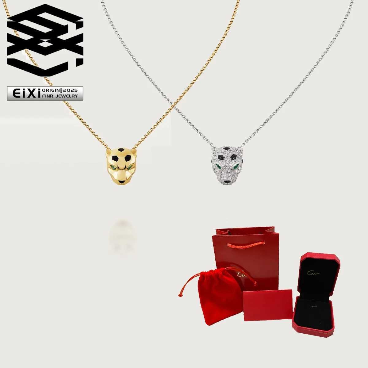 Fashion Trend S925 Leopard Zircon Necklace Pendant High End Party Workplace Versatile Jewelry Gift Box - Birthday Gift X250516