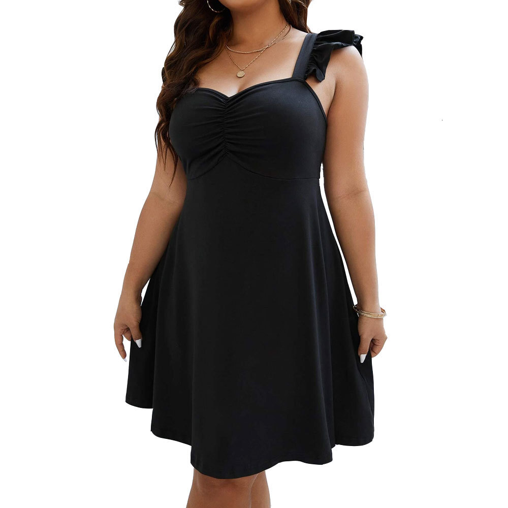 New Womens Dress with a Waist Cinching and Large Swing Showing Off a Slimming Temperament and Sexy Suspender Dress