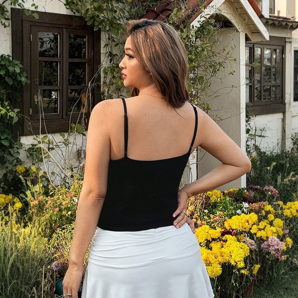 Fashionable Hot Girl Tight and Sexy Hanging Vest Summer Versatile Casual Sleeveless Top