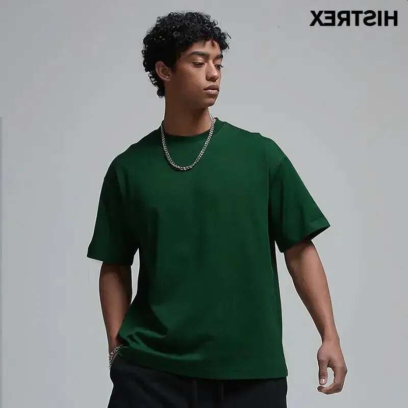 100 Heavy Weight Cotton T shirt For Men WomenShort Sleeve Plain TopsSolid Oversized Tee ShirtsQuality Clothing 88oz 250gsm y240815 designer bag