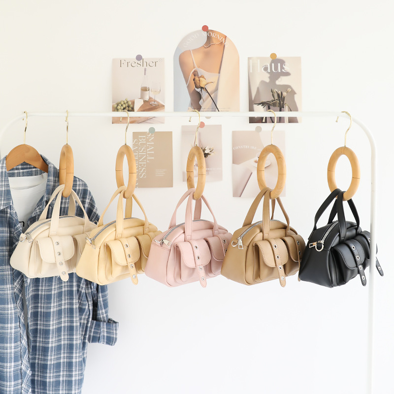 2025S designer Korean version casual handbag small square women versatile texture soft leather shoulder French stick niche simple crossbody bag