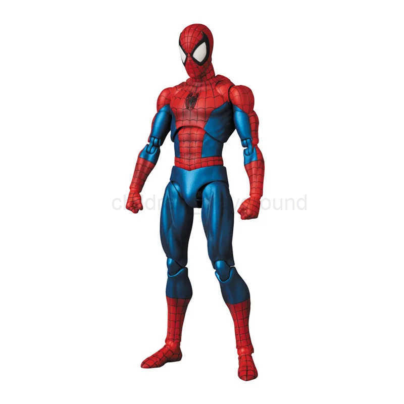 Disney Mafex 075 Spiderman Action Figure 16cm High Quality Spider Man Multiple Accessories Model Doll Toys Collection Gifts W20250516