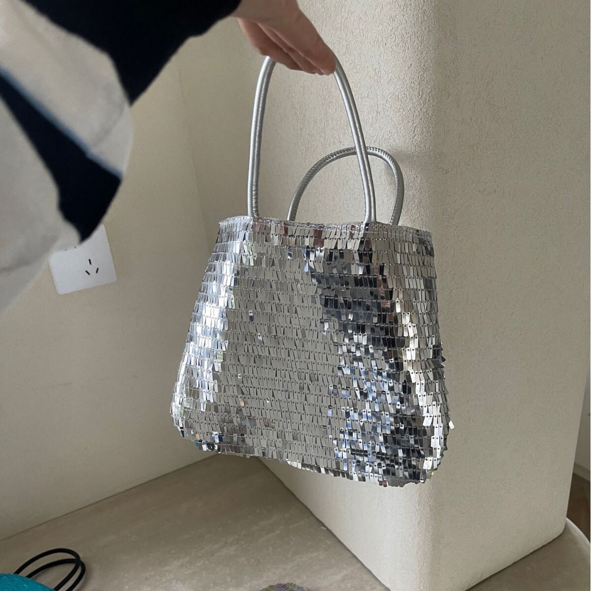 2025S designer new women Han Fan ins dress versatile commuting niche design glitter handbag crossbody bag