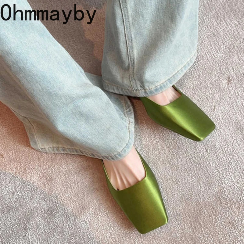 Spring Summer Cover Toe Women Muels Slippers Fashion Shallow Slip On Party Dress Ladies Slides Shoes 250514