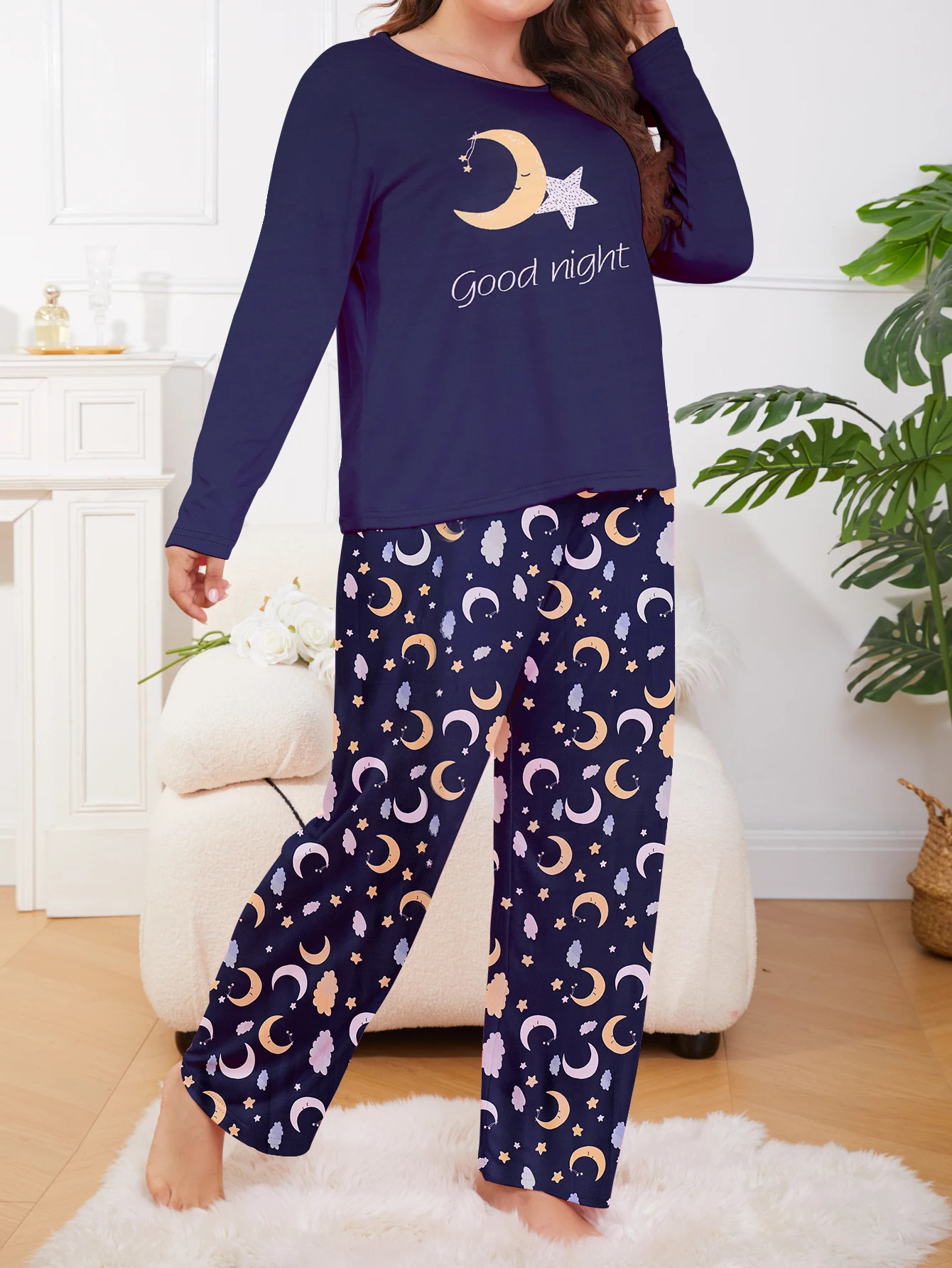 Milk silk material pajamas home clothes plus size short sleeved pants set can be worn externally in sizes 1XL5XL 250513Z