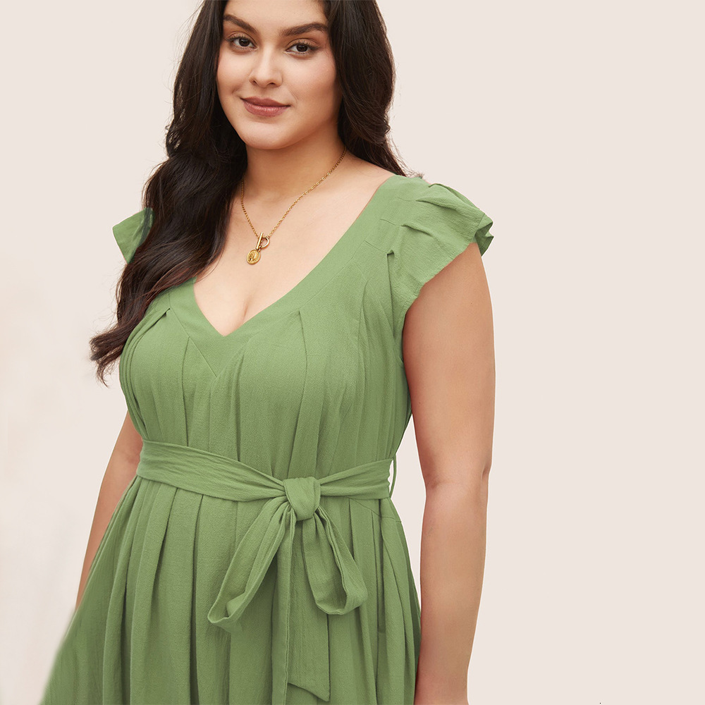 Large Size Womens Dress with a Fresh and Elegant Temperament Summer High Waist Loose Fit Slimming and Concealing Mid Length Skirt