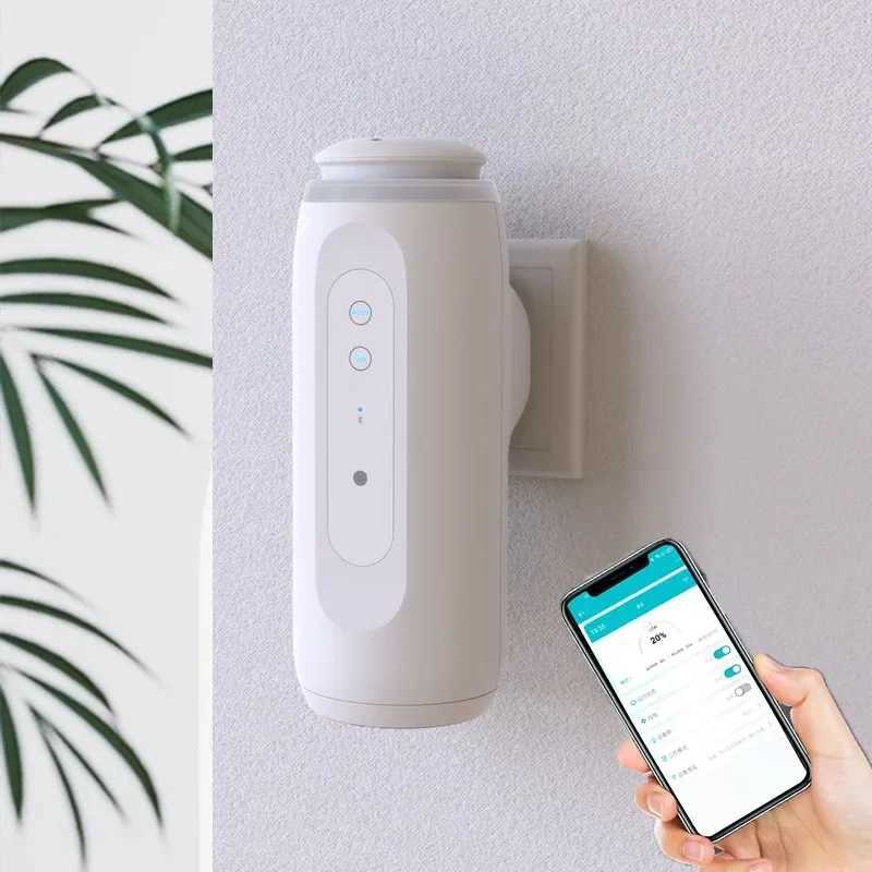 Waterless Essential Oil Diffuser Wall Plug Aroma Oil Diffuser Cool Mist Electric Scent Machine Smart Bluetooth Control For Home W250516
