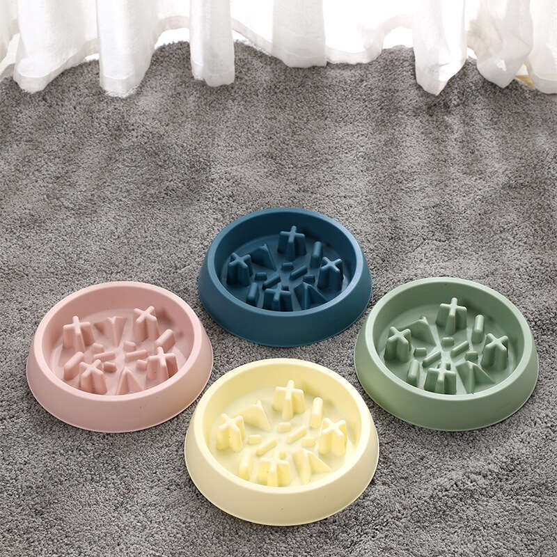 New and Choking Cat Teddy Rice Slow Food Anti Overturning Dog Bowl Pet Supplies