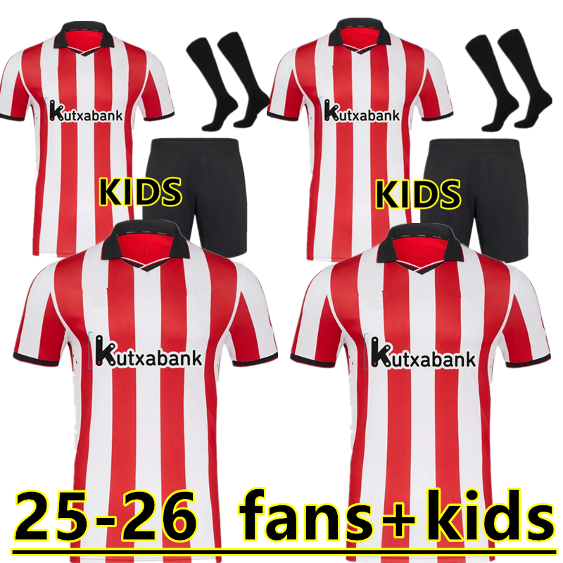 25 26 camiseta de Bilbao Soccer Jerseys GURUZETA BERENGUER MUNIAIN Athletic WILLIAMS JR Football shirt GARCIA VILLALIBRE Athletic Bilbao kids Sancet UNAI 888888