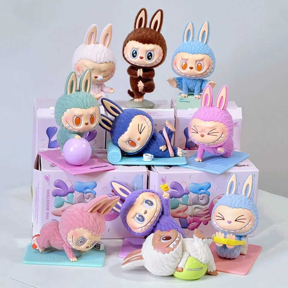 New Arrival Genuine In Spot The Monsters Lazy Yoga Series Blind Box Labubu Kawaii Action Figures Collectible Cute Toy Gift Collection Doll T250516