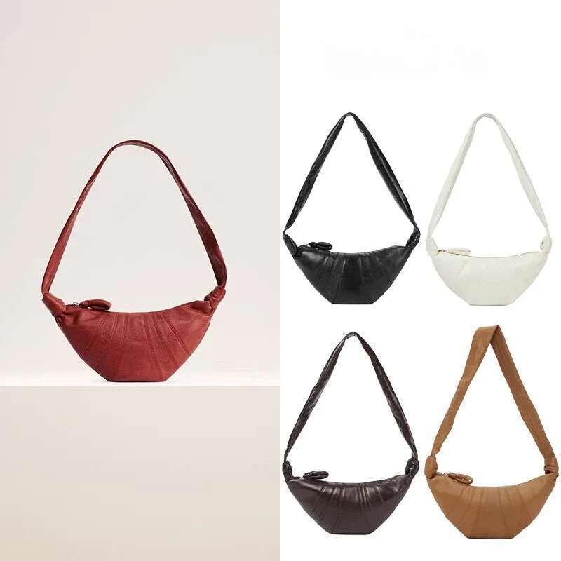 Croissant niche texture croissant dumpling buns, crossbody chest bags, Maillard fashionable and retro women's bags