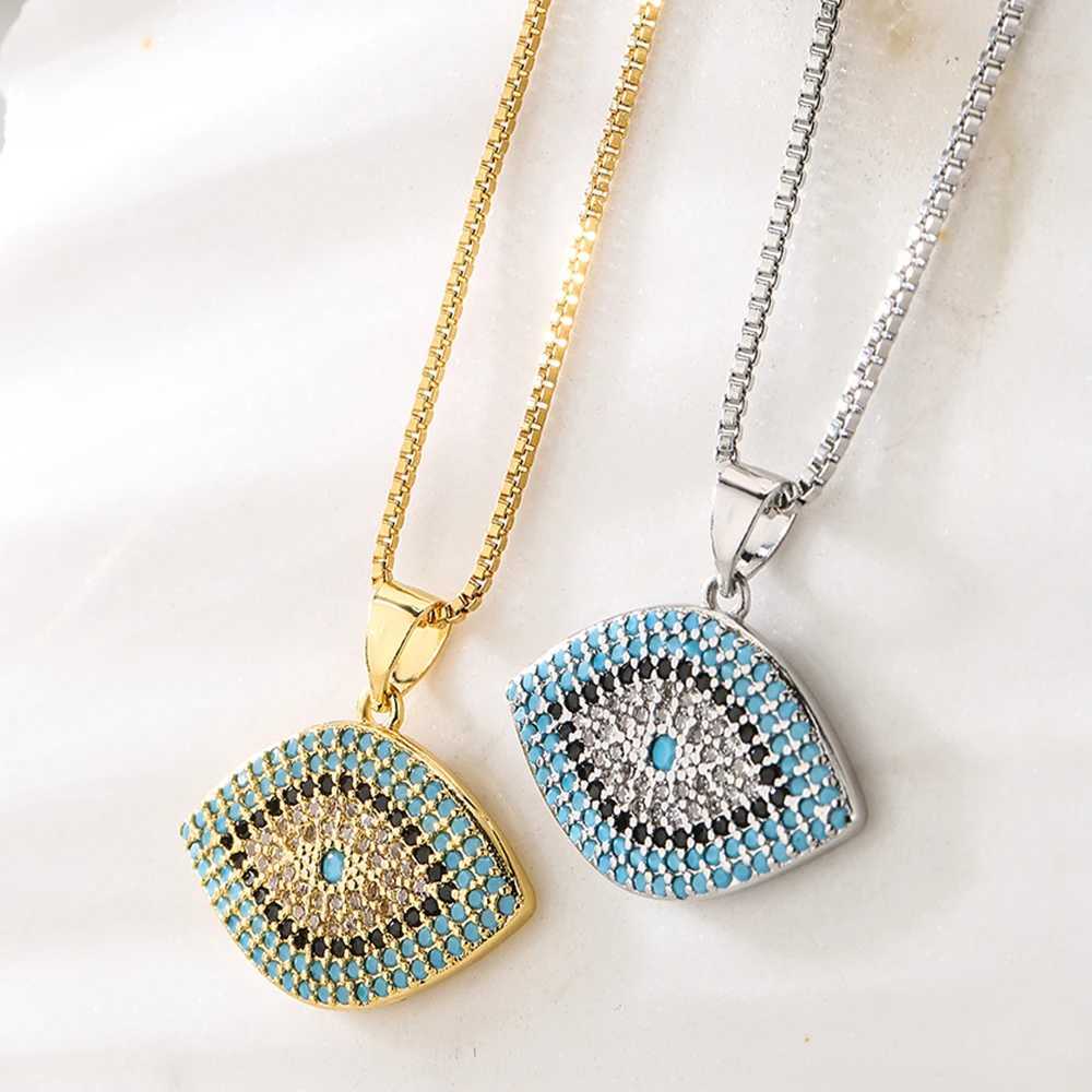 Bohen Official Evil Eye Zircon Pendant Necklace Charming Copper CZ Blue Eye Charm Choker For Wen 2022 Lucky Jewelry Gifts X250516