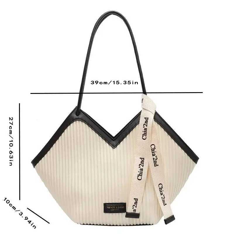 Korean Style Big Bag Womens Bag Casual All-match Canvas Bag Commuter Shoulder Bag Student Tote Bag Z250516