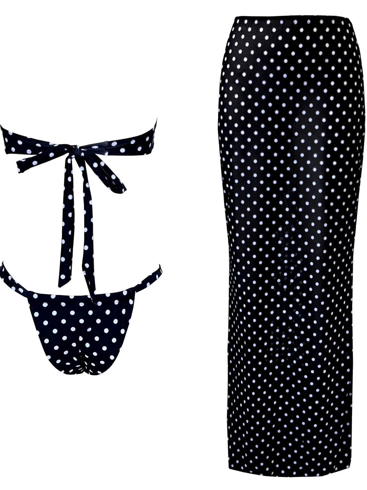 Bikini Swimsuit with Skirt Bandage Swimwear Women Brazilian Bikini 3 Pics Bathing Suit A Line Skirt Summer Female 250515