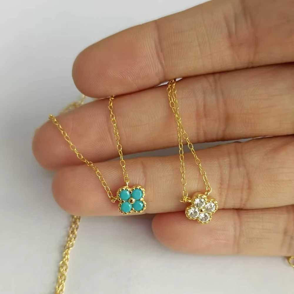 ROXI 100% 925 Sterling Silver Turquoise Crystal Petal Patter Pendant Necklaces For Wen Delicate Wedding Jewelry Collar Mujer X250516