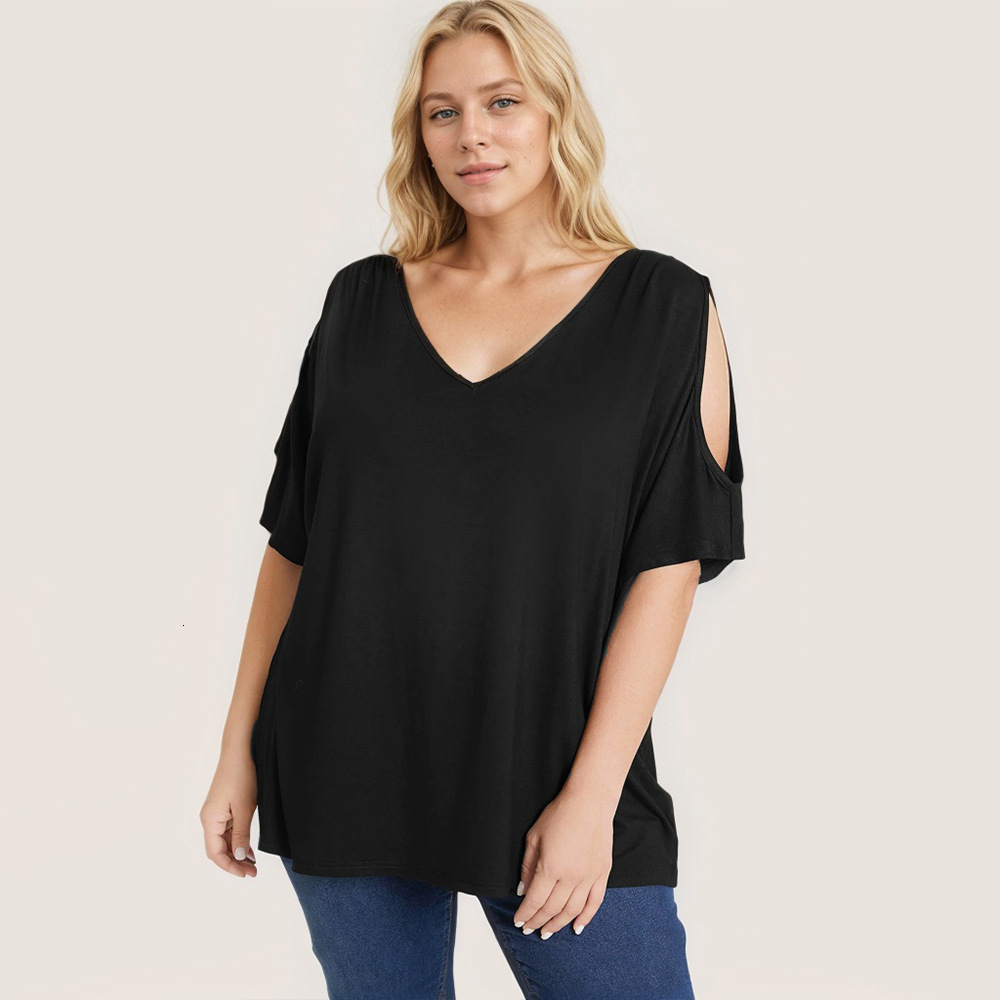 Fashionable and Versatile Elegant T-shirt for Spring and Summer 2025 Loose Plus Size Womens Top