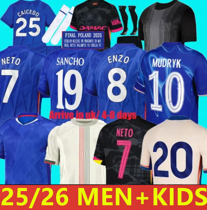 S-4XL 2025 2026 Nkunku MADUEKE CFC soccer jersey 25 26 chelseas fc CAICEDO Enzo NETO SANCHO N.JACKSON PALMER Mudryk COLWILL football shirt men kids kit Player