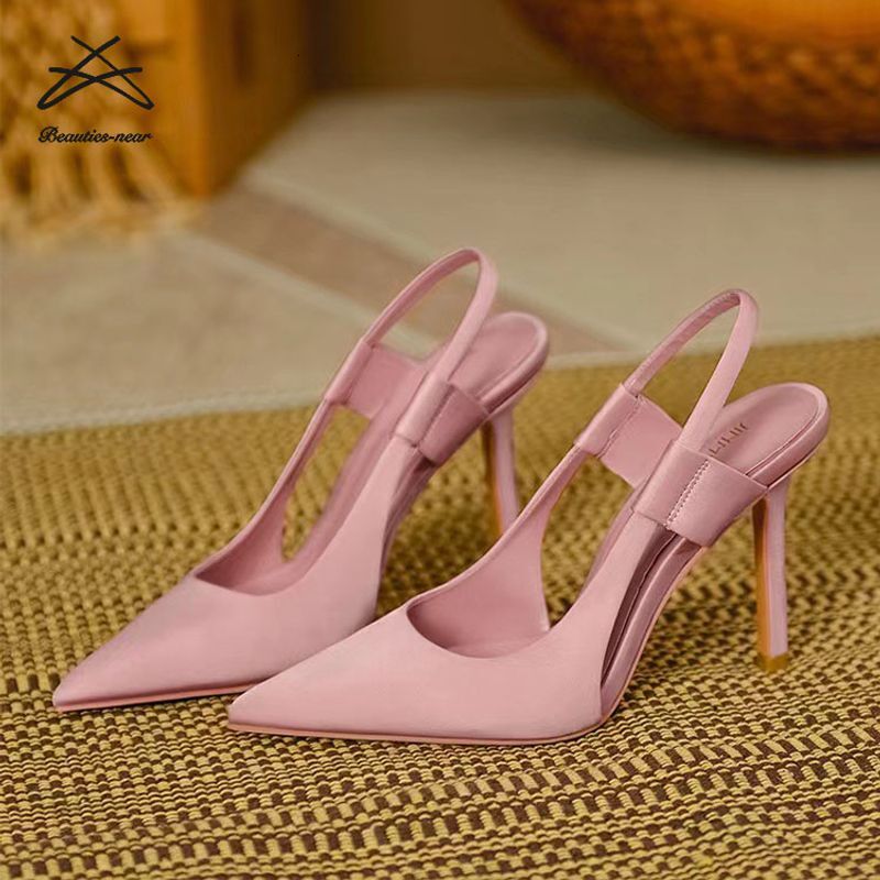 2024 Fashion Slip On Slingback Thin Heels Ladies High Heel Sandals Women Pumps Sandal Shoes