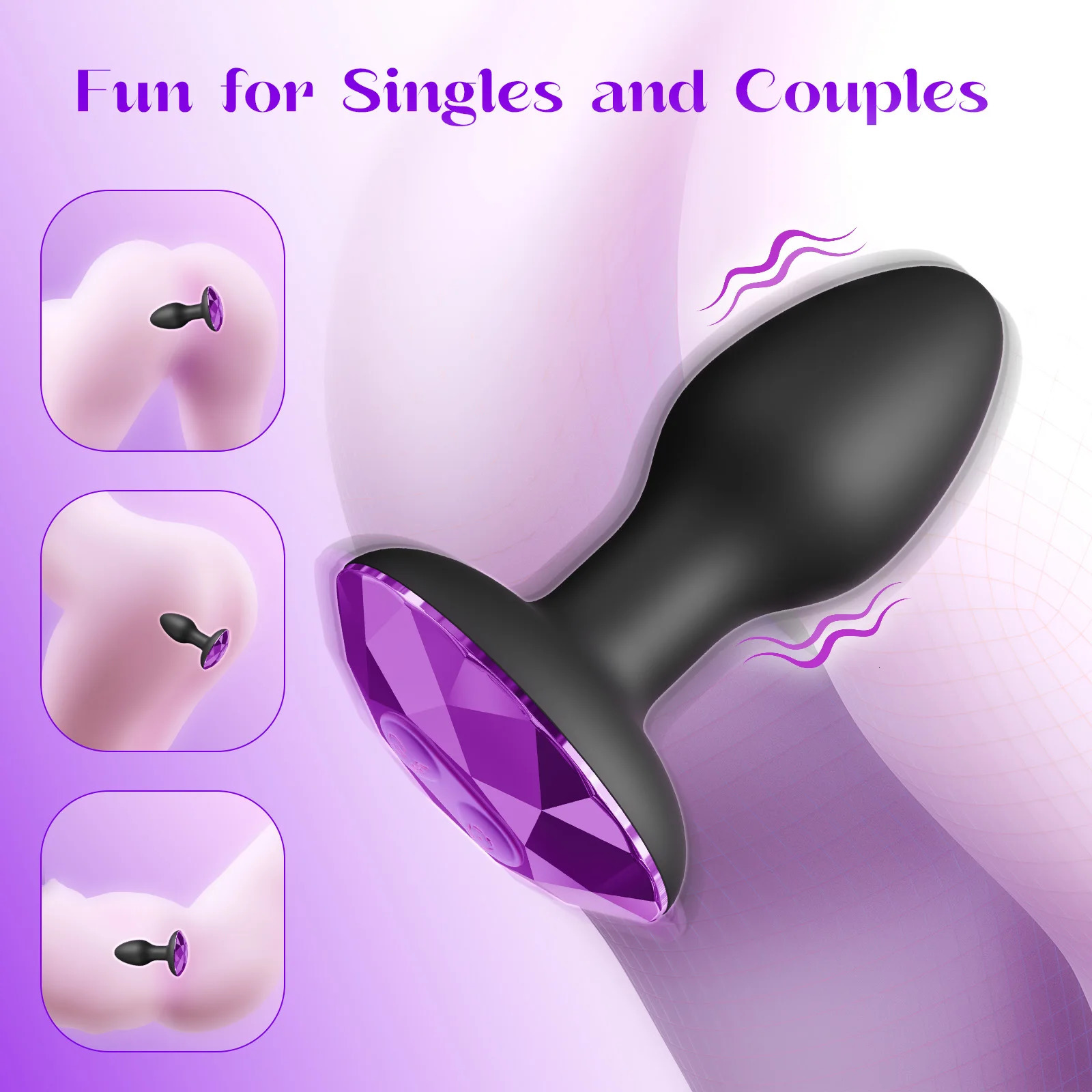 360 Rotation Anal Plug Vibrator Butt Plug with Remote Control Men Prostate Massager Buttplug Adult Sex Toy for Women Men Gay 250515