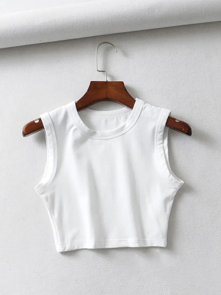 summer vintage white crop top biker black punk sexy tank korean streetwear cropped sleeveless feminino 250506