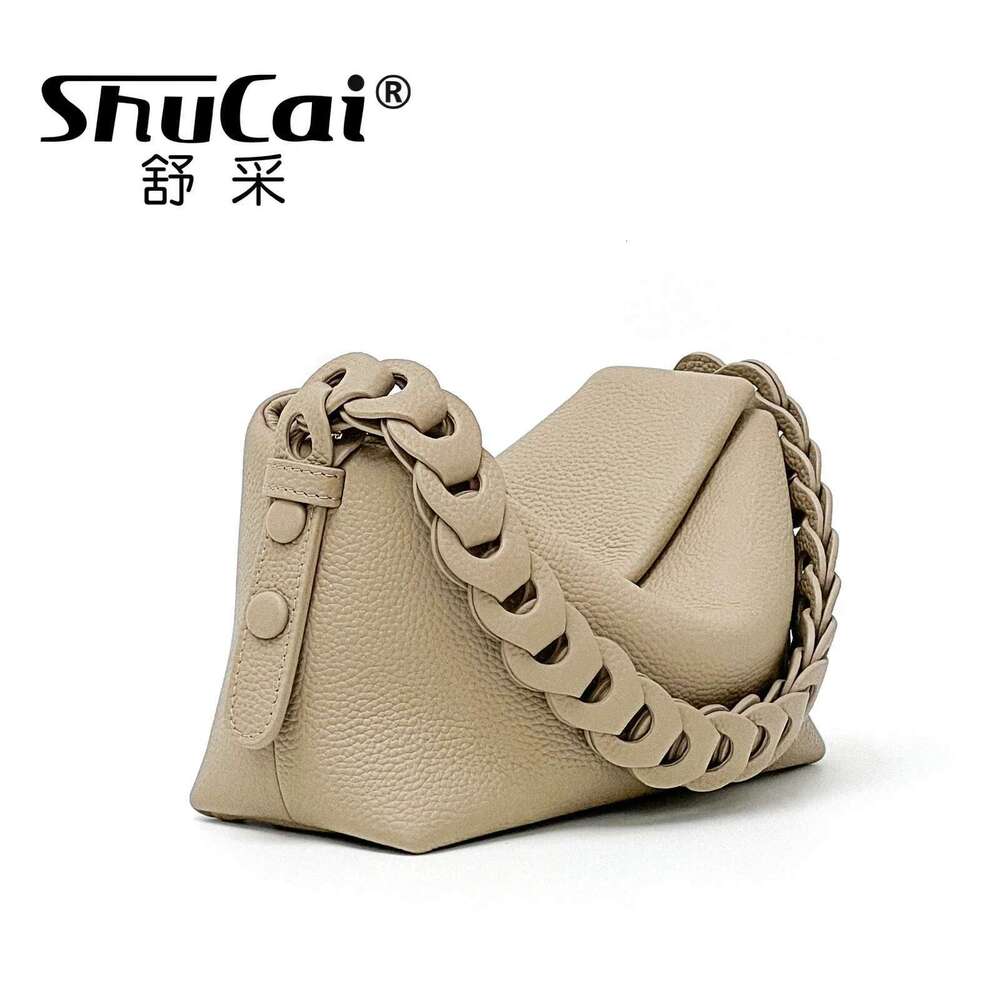 Genuine leather underarm female new niche woven single shoulder crossbody handbag simple fashion temperament pillow bag