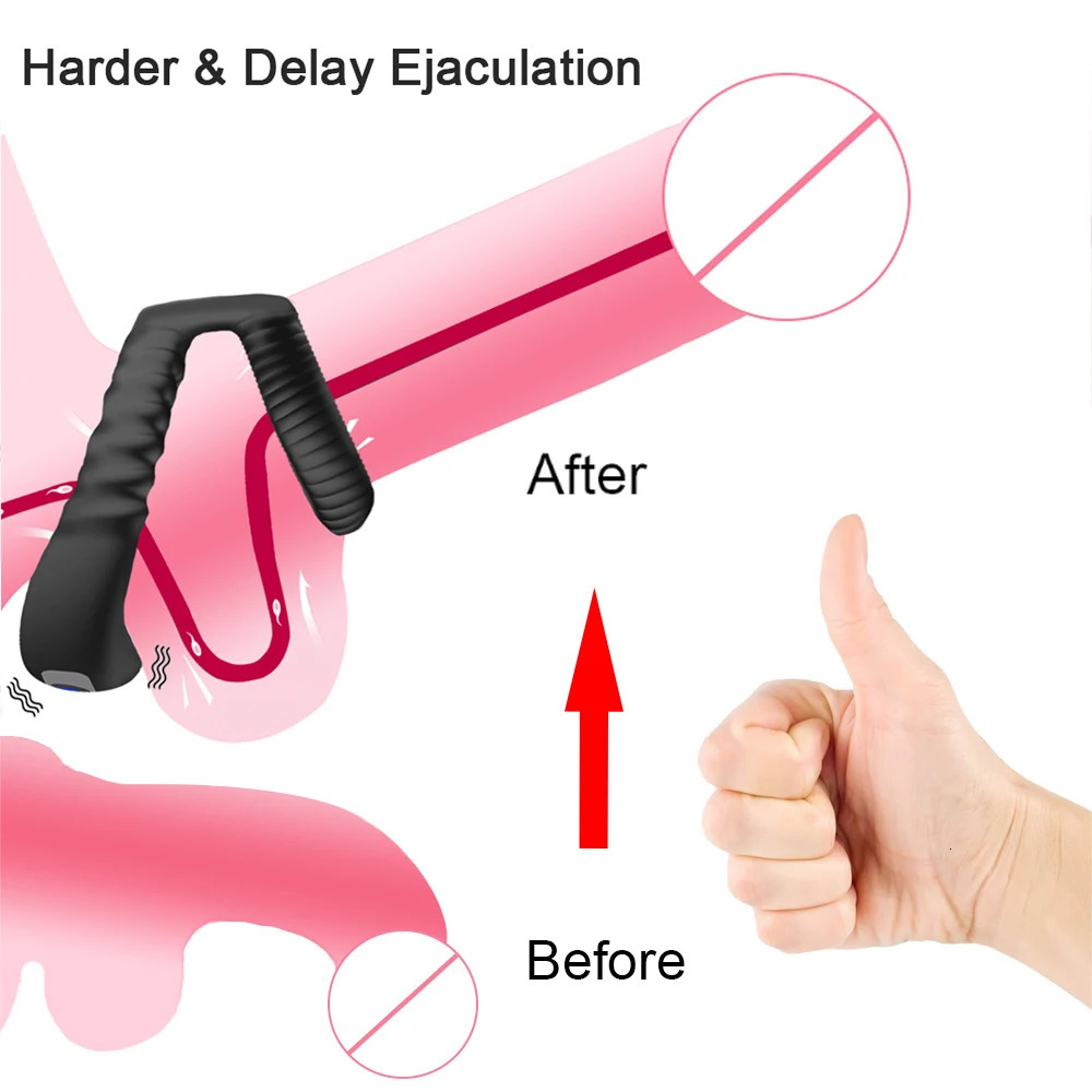 Vibrator Cock Ring Penis Delay Ejaculation Cockring on for Man Sex Toys for Men Couple Rings Penisring Toys for Adults 18 250515