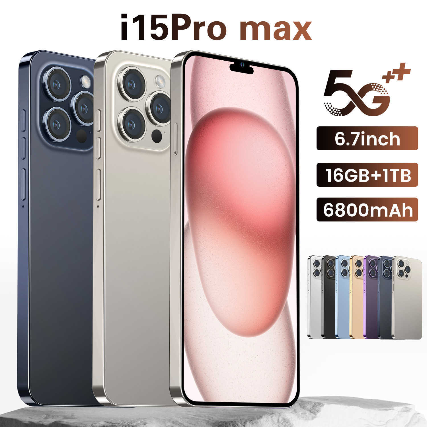 Hot selling I15 Pro Max phone 16+1 6.7-inch Android 8.1 Meikeduo OZON R250516