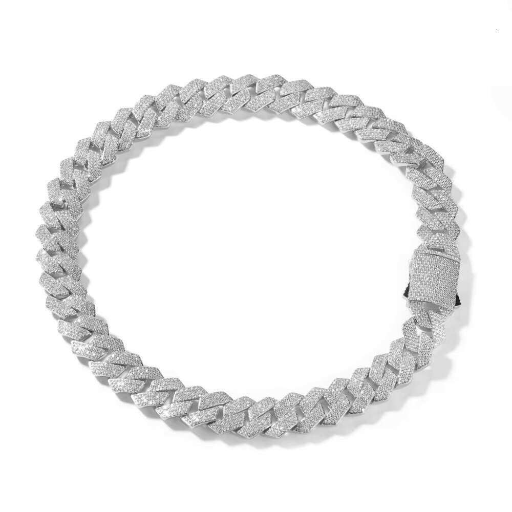 DHCollections 19mm Iced Out CZ Cuban Link Chain Necklace 18K Gold Plated Jewellery