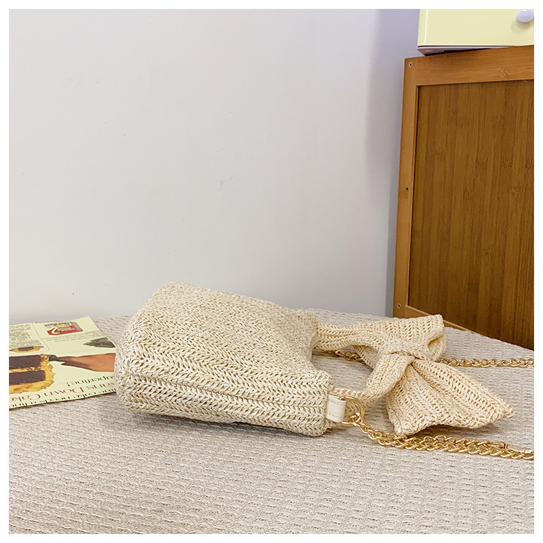 2025S designer grass women summer new countryside style western-style linen texture shoulder bag forest style handbag woven bag