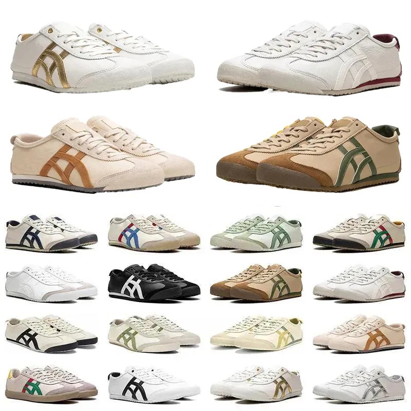 Tigers Running Shoes Mexico 66 Lifestyle Sneakers OnitsuKaes Women Men Designers Shoes Black White Blue Yellow Beige Low Breathable Fashion Trainers Loafer