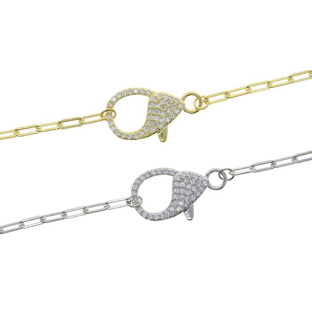 100% 925 Sterling Silver Classic Clear Cz Paved Lobster Charm Choker Jewelry Summer For Wen Fashion Lobster Pendant Necklace X2505161
