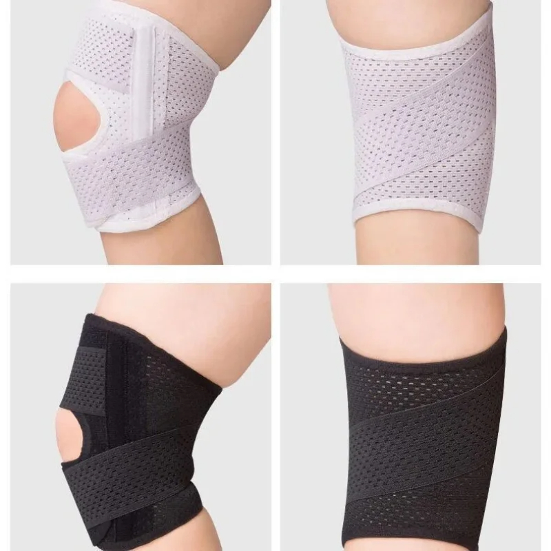 1PCS Sports Knee Pad Pressurized Bandagem Elastica Knee Pads Support Fitness Gear Basketball Volleyball Brace Protector Knee Brace with Side Stabilize