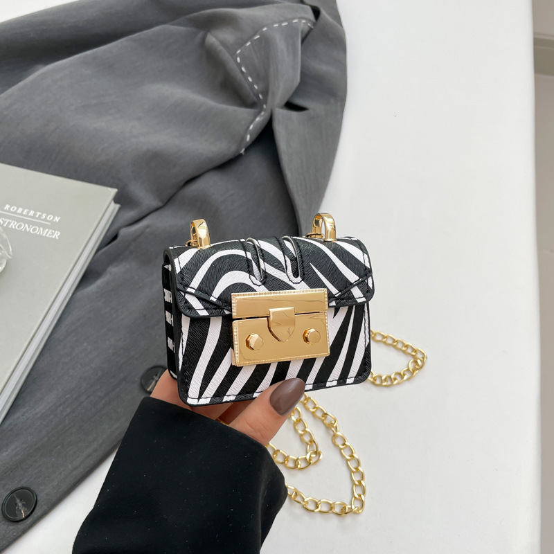 2025S Designer New Exquisite Mini Square Trendy Printed Fashion Chain Shoulder Crossbody Small and Stylish Women Bag
