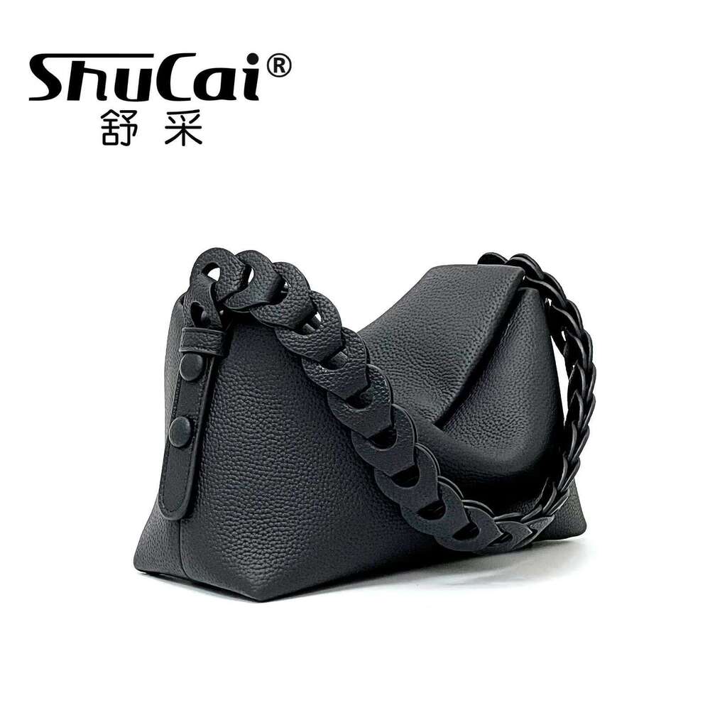 Genuine leather underarm female new niche woven single shoulder crossbody handbag simple fashion temperament pillow bag