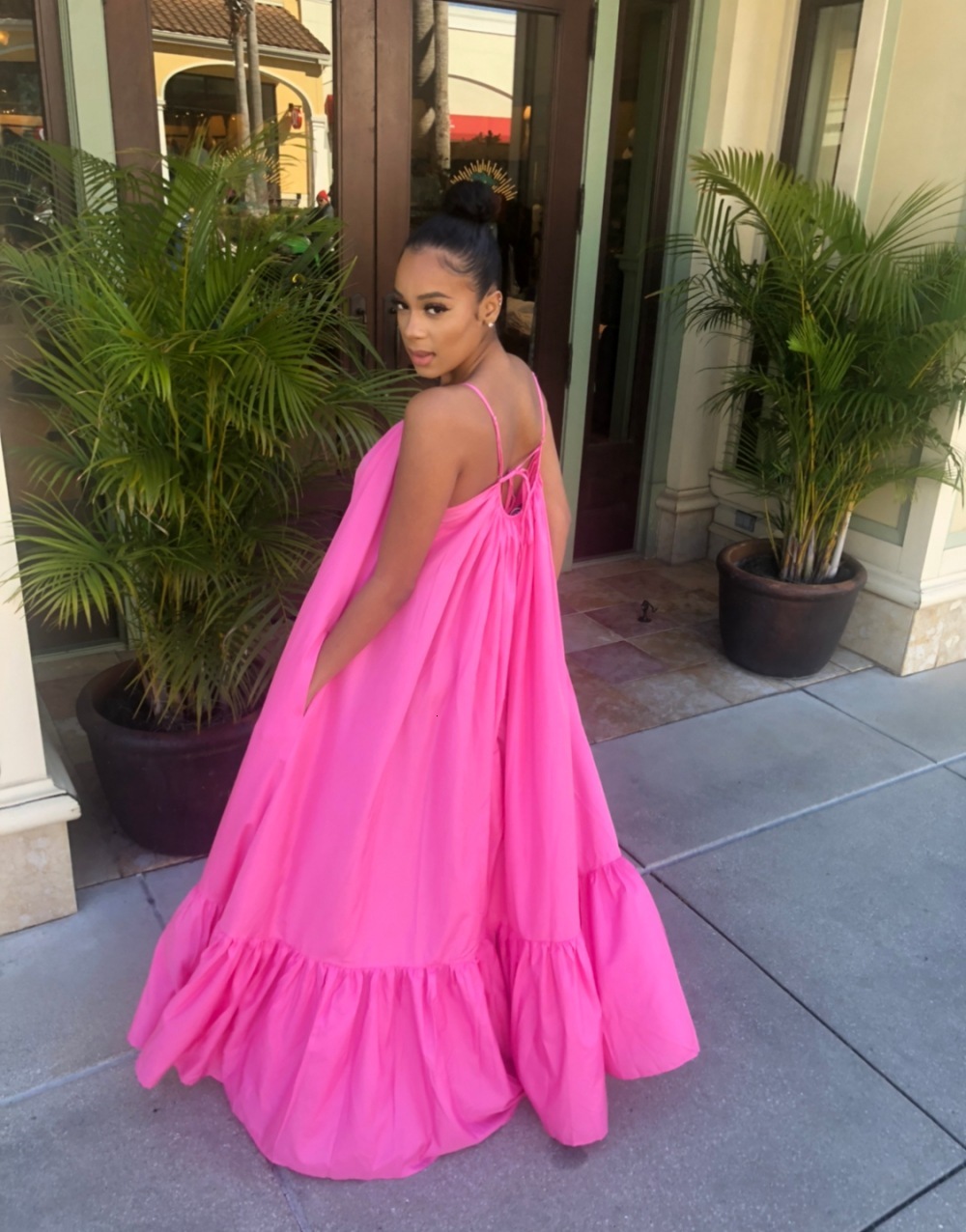 Women Dresses New Fashion Hot Selling Sexy Sling Sleeveless Solid Color Long Swing Dress
