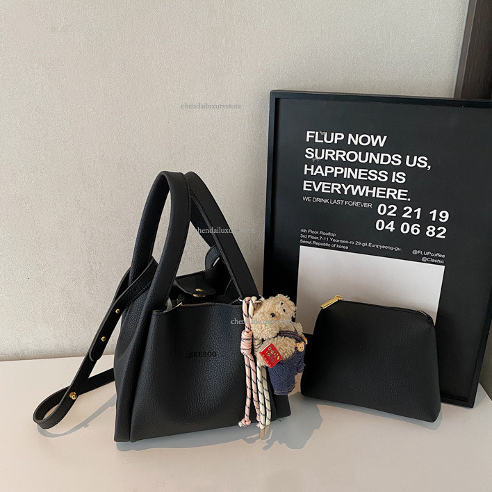 2025 Women's New Shoulder Bag Free Shipping Designer Litchi Pattern Bucket Bag Portable Simple Fashion Handbag 3D Vegetable Basket
