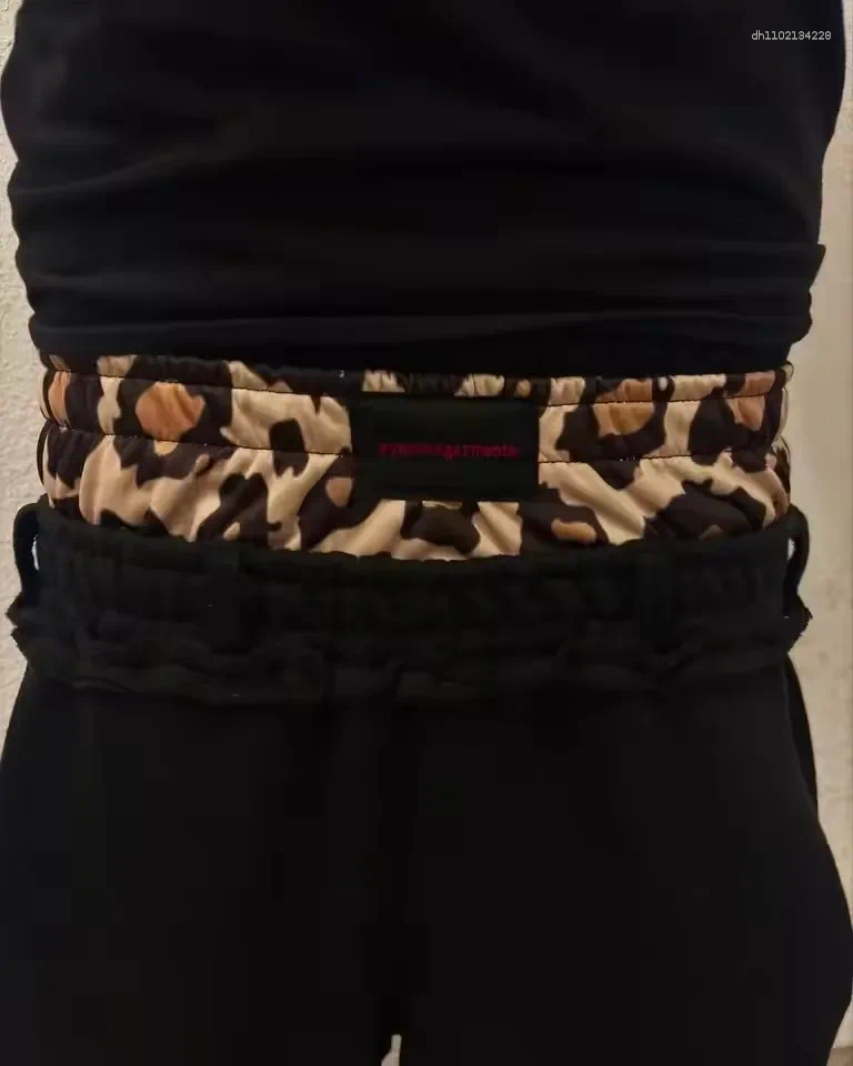 Men's Pants Goth Harajuku Double Layer Elastic Waistband Men Hip Hop Letter Print Y2k Cargo Joggers Loose Casual Sweatpants Z260315