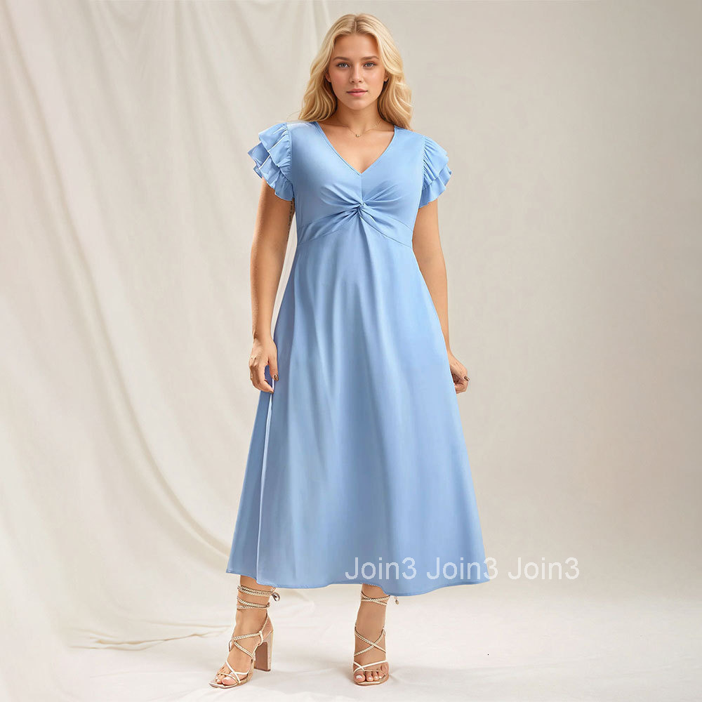 Large Size Womens Sweet and Age Reducing Dress with a Waist Cinching Flesh Covering Slimming and High-end Feel Long Skirt